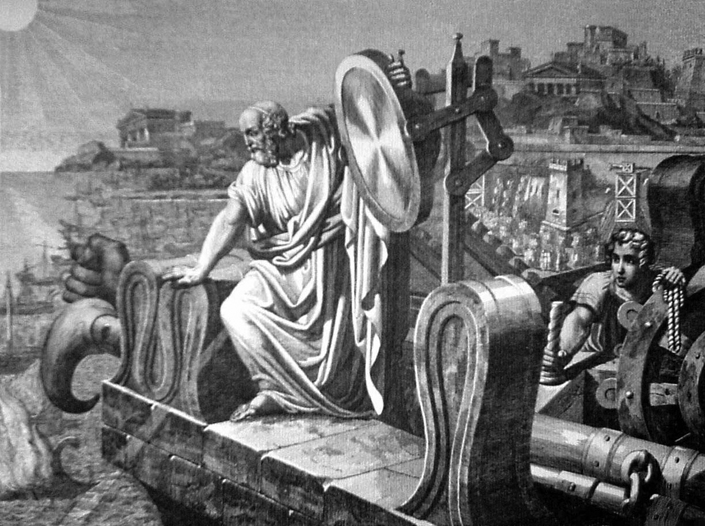 The first documented scientist who developed beam shaping technology— Archimedes, one of the world's greatest mathematician, physicist, engineer, inventor, and astronomer.